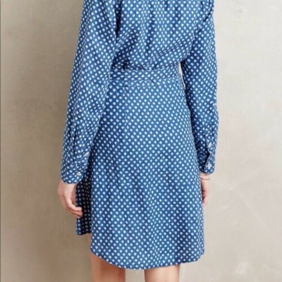 Holding Horses Dotted Linen Shirt Dress HW8971 - Picture 2 of 8